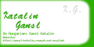 katalin gansl business card